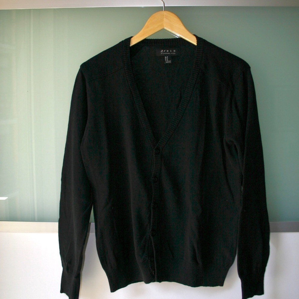 21 Men - Men's Button Down Sweater -  M